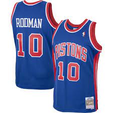 Camiseta nba de Rodman Pistons Azul